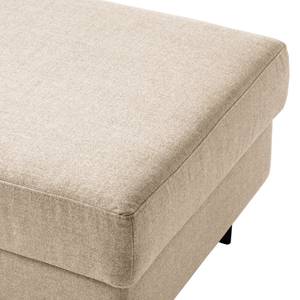 Gestoffeerde hocker COSO Classic geweven stof - Geweven stof Milan: Beige - Breedte: 64 cm - Beuk