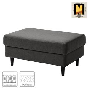 Repose-pieds COSO Classic Tissu - Tissu Milan : Anthracite - Largeur : 95 cm - Hêtre