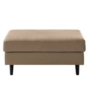 Gestoffeerde hocker COSO Classic echt leer - Leer Neto: Taupe - Breedte: 95 cm - Beuk