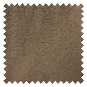 Gestoffeerde hocker COSO Classic echt leer - Leer Neto: Taupe - Breedte: 95 cm - Beuk