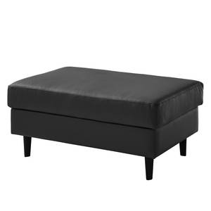 Repose-pieds COSO Classic Cuir véritable - Cuir Neto : Noir - Largeur : 95 cm - Hêtre