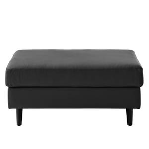 Gestoffeerde hocker COSO Classic echt leer - Leer Neto: Zwart - Breedte: 95 cm - Beuk