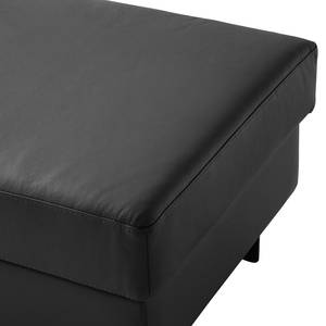 Gestoffeerde hocker COSO Classic echt leer - Leer Neto: Zwart - Breedte: 95 cm - Beuk