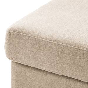 Gestoffeerde hocker COSO Classic geweven stof - Geweven stof Milan: Beige - Breedte: 95 cm - Beuk