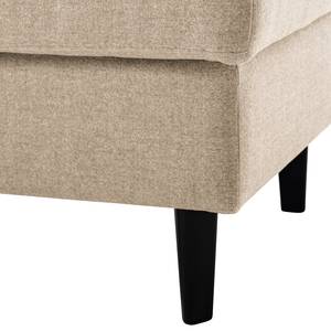 Gestoffeerde hocker COSO Classic geweven stof - Geweven stof Milan: Beige - Breedte: 95 cm - Beuk