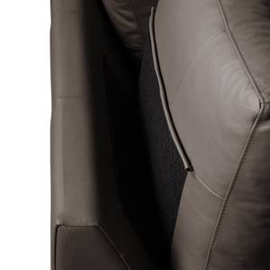 Ecksofa COSO Classic mit Ottomane Echtleder - Echtleder Neto: Braun - Breite: 238 cm - Ottomane davorstehend links - Keine Funktion - Buche