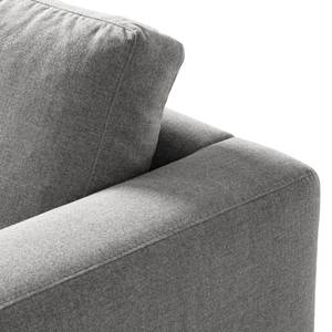 Ecksofa COSO Classic mit Ottomane Webstoff - Webstoff Milan: Hellgrau - Breite: 304 cm - Ottomane davorstehend links - Bettkasten - Buche