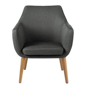 Fauteuil Nicholas geweven stof - Donkergrijs