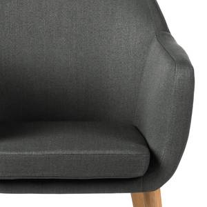 Fauteuil Nicholas geweven stof - Donkergrijs