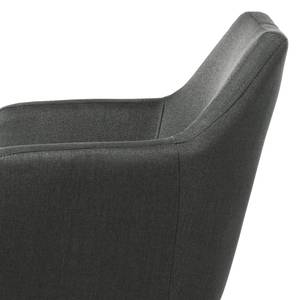 Fauteuil Nicholas geweven stof - Donkergrijs