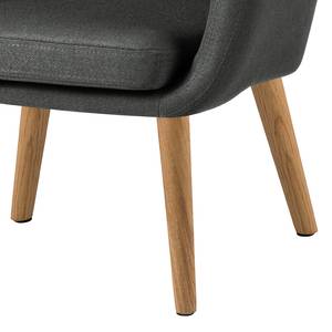 Fauteuil Nicholas geweven stof - Donkergrijs