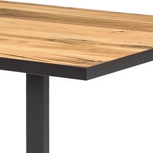 Eettafel Ironwood fineer van echt hout/metaal - oud eikenhout/grijs - Breedte: 200 cm