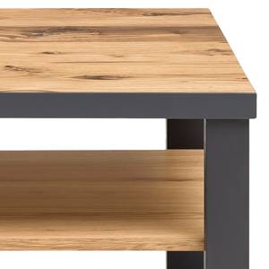 Table basse Ironwood Placage en bois véritable / Métal - Chêne vieilli / Gris