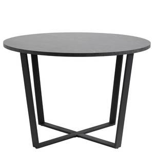 Tavolo da pranzo Thorp Metallo - Effetto marmo nero / Nero opaco