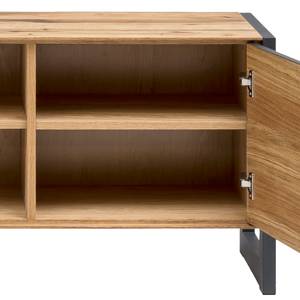 Tv-meubel Ironwood II fineer van echt hout/metaal - oud eikenhout/grijs