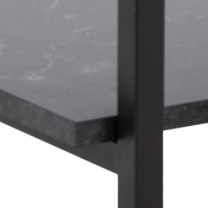 Table basse Weems Verre / Métal - Gris / Noir - Imitation marbre anthracite