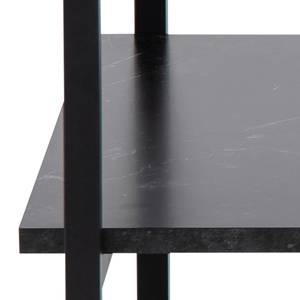 Salontafel Weems glas/metaal - grijs/zwart - Marmer look antracietkleurig