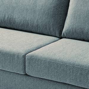 3-Sitzer Sofa COSO Classic Webstoff - Stoff Lica: Petrol - Eiche