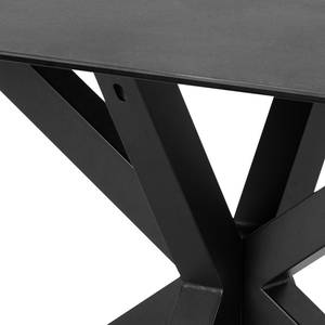 Table Holcot Verre et céramique / Métal - Noir / Noir mat - 200 x 100 cm