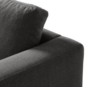 3-Sitzer Sofa COSO Classic Webstoff - Webstoff Milan: Anthrazit - Eiche