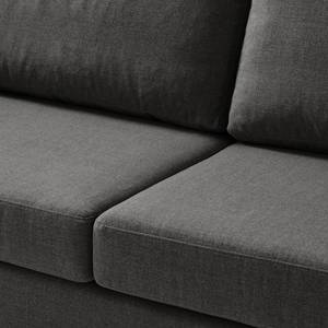 3-Sitzer Sofa COSO Classic Webstoff - Webstoff Milan: Anthrazit - Eiche