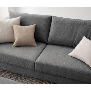 2,5-Sitzer Sofa COSO Classic Webstoff - Stoff Lica: Hellgrau - Eiche
