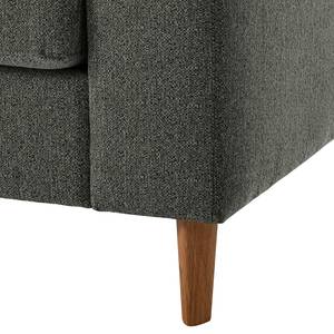 2,5-Sitzer Sofa COSO Classic Webstoff - Stoff Lica: Dunkelgrau - Eiche