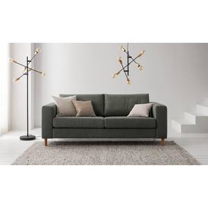 2,5-Sitzer Sofa COSO Classic Webstoff - Stoff Lica: Dunkelgrau - Eiche