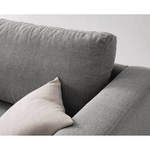 2-Sitzer Sofa COSO Classic Webstoff - Webstoff Milan: Hellgrau - Eiche