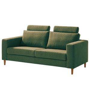 2,5-Sitzer Sofa COSO Classic Webstoff - Stoff Lica: Grün - Eiche