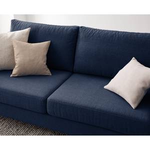 2,5-Sitzer Sofa COSO Classic Webstoff - Webstoff Milan: Dunkelblau - Eiche