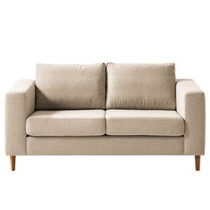 2-Sitzer Sofa COSO Classic Webstoff - Webstoff Milan: Beige - Eiche