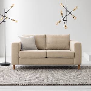 2-Sitzer Sofa COSO Classic Webstoff - Webstoff Milan: Beige - Eiche