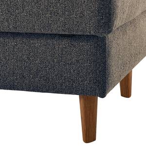 Gestoffeerde hocker COSO Classic geweven stof - Stof Lica: Blauw - Breedte: 64 cm - Eik