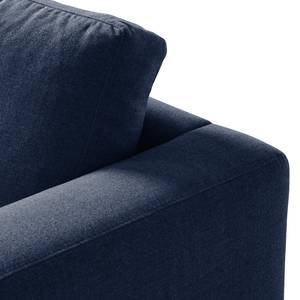2-Sitzer Sofa COSO Classic Webstoff - Webstoff Milan: Dunkelblau - Eiche