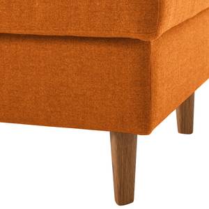 Gestoffeerde hocker COSO Classic geweven stof - Geweven stof Milan: Roestbruin - Breedte: 64 cm - Eik