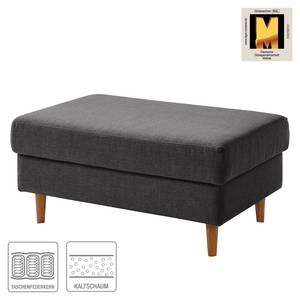 Repose-pieds COSO Classic Tissu - Tissu Milan : Anthracite - Largeur : 95 cm - Chêne