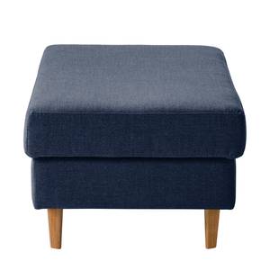 Gestoffeerde hocker COSO Classic geweven stof - Geweven stof Milan: Lichtblauw - Breedte: 95 cm - Eik