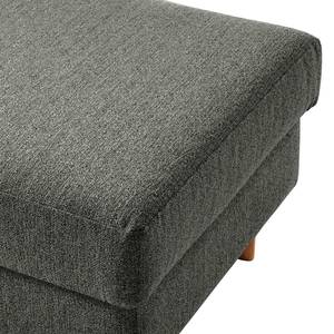 Gestoffeerde hocker COSO Classic geweven stof - Stof Lica: Donkergrijs - Breedte: 95 cm - Eik