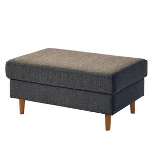 Gestoffeerde hocker COSO Classic geweven stof - Stof Lica: Blauw - Breedte: 95 cm - Eik