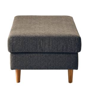 Gestoffeerde hocker COSO Classic geweven stof - Stof Lica: Blauw - Breedte: 95 cm - Eik