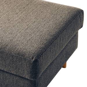 Gestoffeerde hocker COSO Classic geweven stof - Stof Lica: Blauw - Breedte: 95 cm - Eik