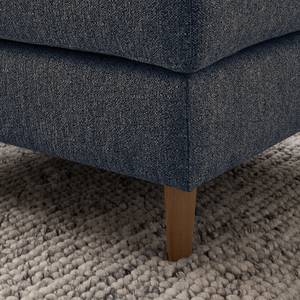 Gestoffeerde hocker COSO Classic geweven stof - Stof Lica: Blauw - Breedte: 95 cm - Eik