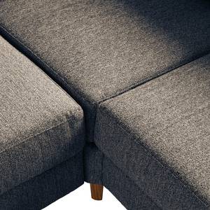 Ecksofa COSO Classic mit Ottomane Webstoff - Stoff Lica: Blau - Breite: 304 cm - Ottomane davorstehend rechts - Keine Funktion - Eiche