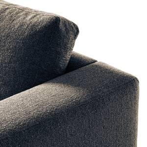 Ecksofa COSO Classic mit Ottomane Webstoff - Stoff Lica: Blau - Breite: 304 cm - Ottomane davorstehend links - Bettkasten - Eiche