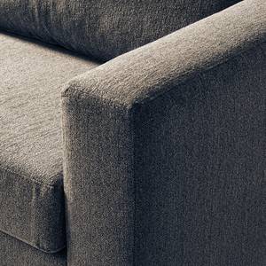 Ecksofa COSO Classic mit Ottomane Webstoff - Stoff Lica: Blau - Breite: 304 cm - Ottomane davorstehend links - Bettkasten - Eiche