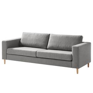 3-Sitzer Sofa COSO Classic Webstoff - Webstoff Milan: Hellgrau - Esche