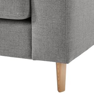 3-Sitzer Sofa COSO Classic Webstoff - Webstoff Milan: Hellgrau - Esche