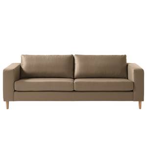 3-Sitzer Sofa COSO Classic Echtleder - Echtleder Neto: Taupe - Esche