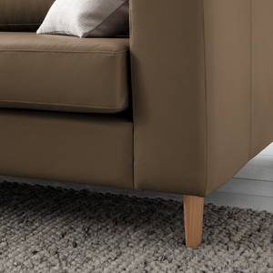 3-Sitzer Sofa COSO Classic Echtleder - Echtleder Neto: Taupe - Esche